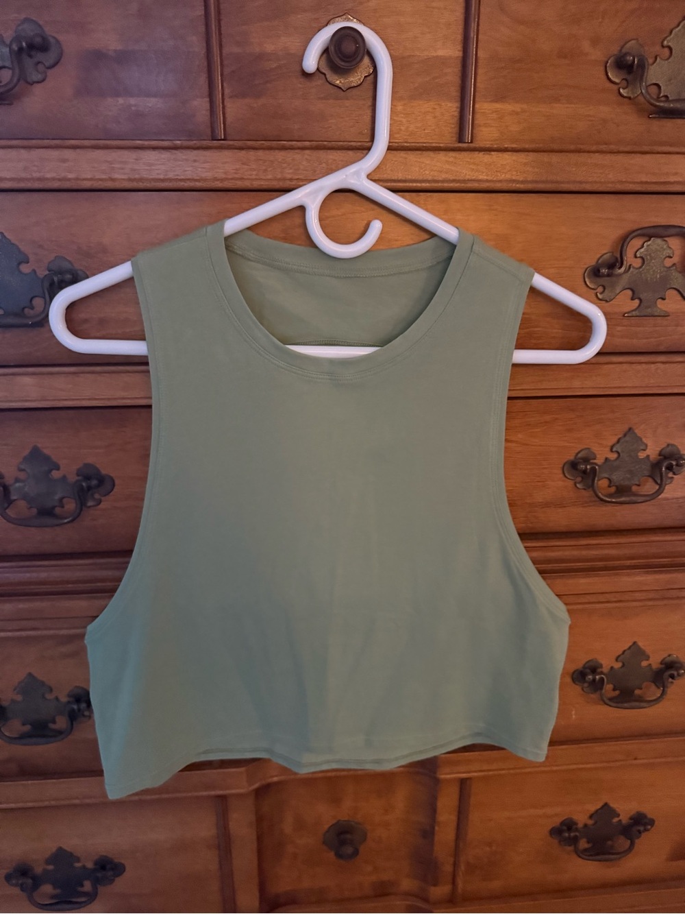 lululemon athletica Sage Green Cut Back Tank